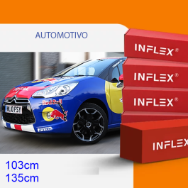 ADESIVO automotivo  INFLEX INFLEX  4x0 Impressão Solvente Cola Branca 