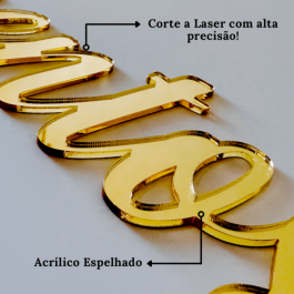 Placa Acrílico - Espelhado mt linear Acrilico Espelhado   Somente corte  